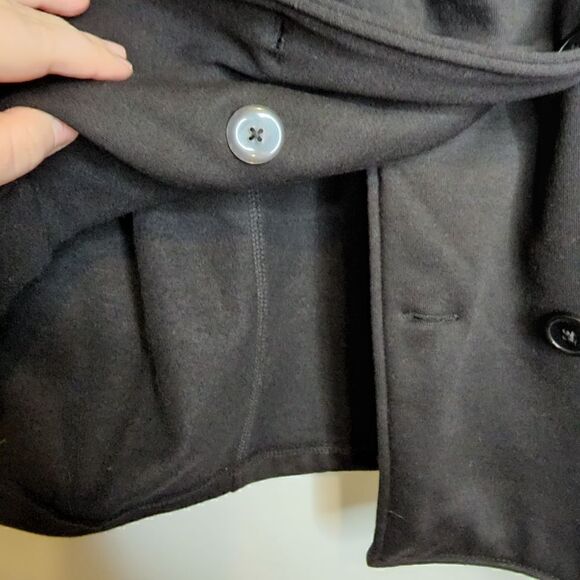 5X 28W Torrid Black Minnie Mouse Pea Coat Disney Fleece Knit Embroidered Jacket - Picture 4 of 9